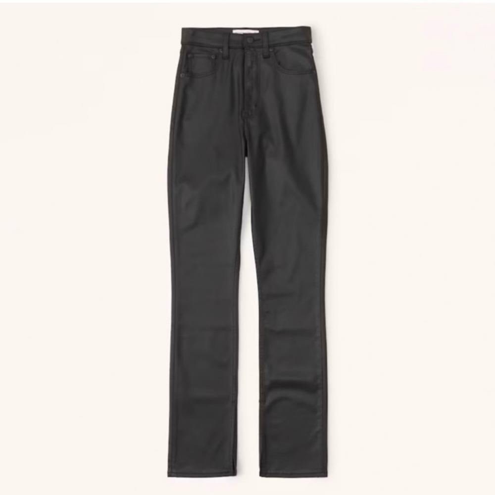 ABERCROMBIE & FITCH NWT The 90s Slim Straight Ultra High Rise Coated Jeans 33/16